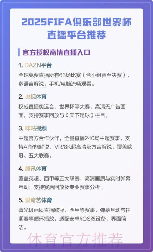 精选免费世界杯赛事直播平台盘点